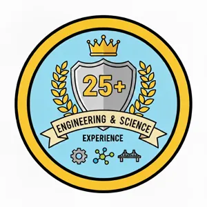 Home 30 Badge symbolizing 25+ years of engineering and science experience