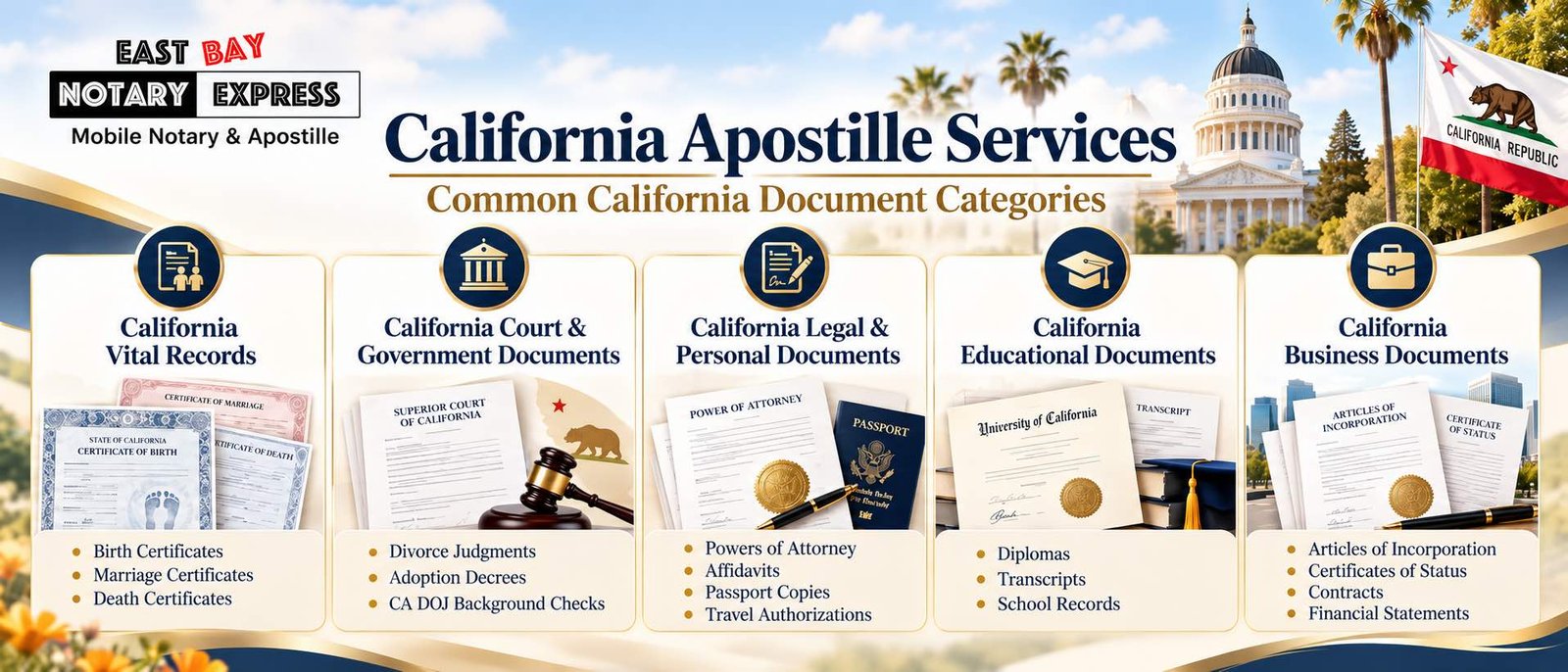 3 california apostille services common documents east bay notary
