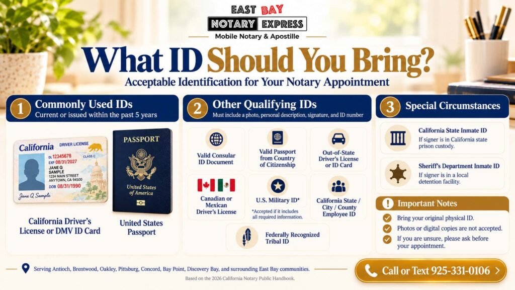 Checklist 9 3 what id should you bring east bay notary express
